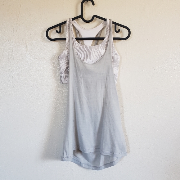 lululemon athletica Tops - Lululemon Athletica Grey Twist & Toil Tank Top